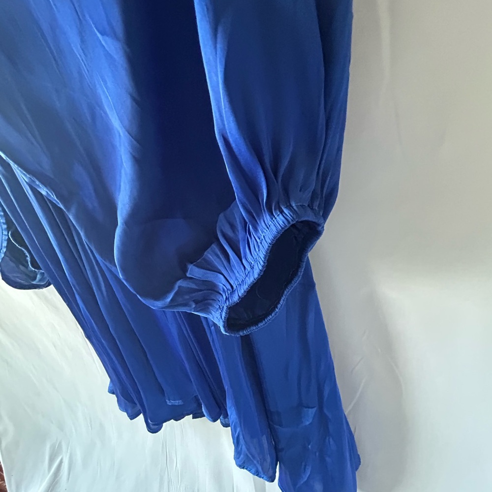 Chic Royal Blue Long Sleeve Dress - Picture 5 of 9